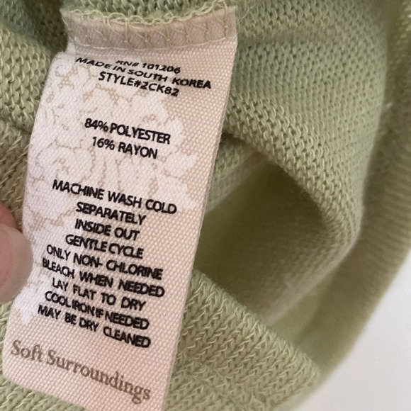 Soft Surroundings Tunic 3 Button Vest Sleeveless‎ Shawl Sweater Top Size Small - Picture 4 of 8